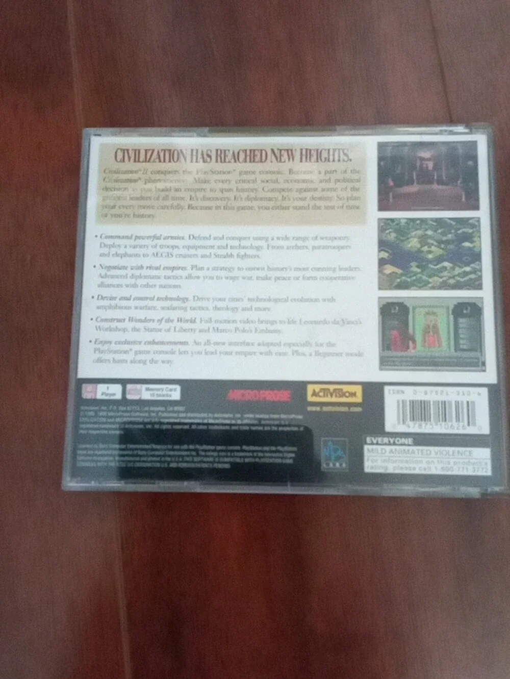 Sony Civilization II Video Game - Beige Cover
